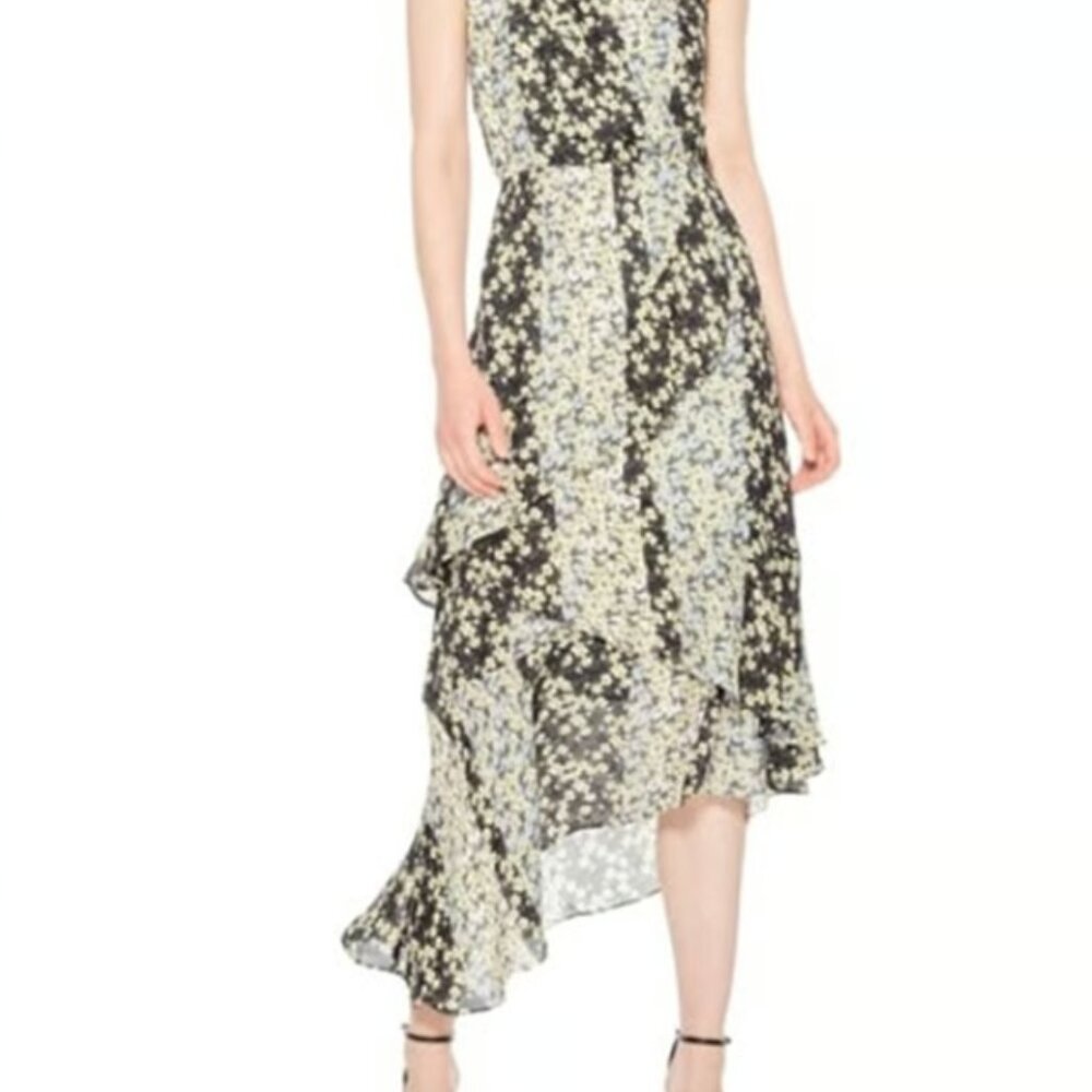 NWT Parker Pippin Silk Blend Floral Tiered Ruffle Midi Dress XS